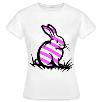 Lapin de Pâques Pâques - T-shirt Femme - blanc - Devant - AI Model Female 172 dark (172cm)