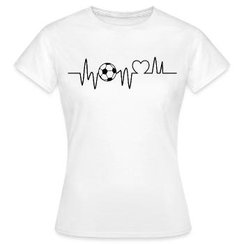 Soccer Heartbeat Soccer Soccer Soccer - Women's T-Shirt - white - Front - AI Model Female 172 dark (172cm)