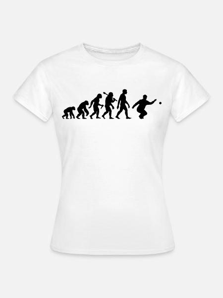 Boccia Und Petanque Evolution Wurf Spieler - Frauen T-Shirt - Weiß