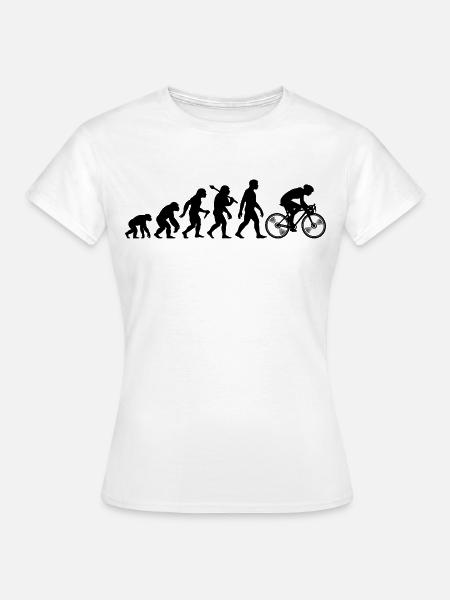Radfahrer Evolution Radfahren Radsport - Frauen T-Shirt - Weiß
