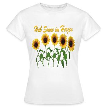 Sunflower Desgin - Women's T-Shirt - white - Front - AI Model Female 172 dark (172cm)