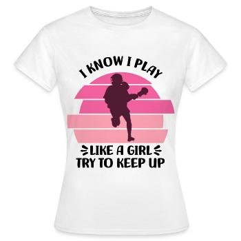 Lacrosse Mannschaft | Lacrosse Spieler Geschenke - Frauen T-Shirt - Weiß - Vorne - AI Model Female 172 dark (172cm)