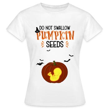 Bébé Halloween Dicton Costume Grossesse - T-shirt Femme - blanc - Devant - AI Model Female 172 dark (172cm)