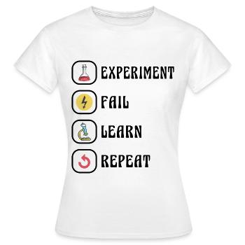 Wissenschaft Physik Chemie Experiment - Frauen T-Shirt - Weiß - Vorne - AI Model Female 172 dark (172cm)