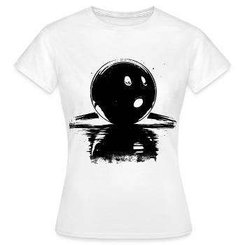 Boule de bowling - T-shirt Femme - blanc - Devant - AI Model Female 172 dark (172cm)