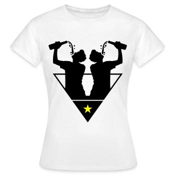 Drinker Team Bottle - Women's T-Shirt - white - Front - AI Model Female 172 dark (172cm)