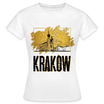 Cracovie Cracovie Pologne Ville Skyline Home Or - T-shirt Femme - blanc - Devant - AI Model Female 172 dark (172cm)