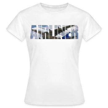 Avion de ligne A-380 - T-shirt Femme - blanc - Devant - AI Model Female 172 dark (172cm)
