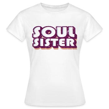 Âme Soeur Rétro - T-shirt Femme - blanc - Devant - AI Model Female 172 dark (172cm)