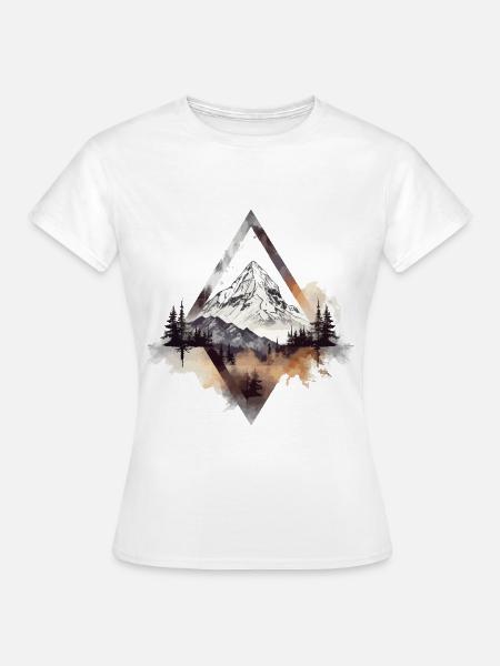 Berg Berge Bergsteigen Klettern Wandern Natur - Frauen T-Shirt - Weiß