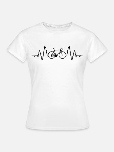 Radfahrer Herzlinie - Frauen T-Shirt - Weiß