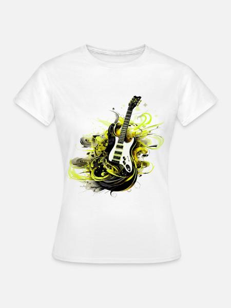 Guitare électrique Guitare Guitariste Instrument de musique Rock - T-shirt Femme - blanc