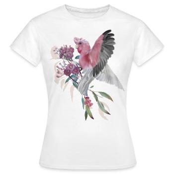 Galah on the eucalyptus flower - Women's T-Shirt - white - Front - AI Model Female 172 dark (172cm)