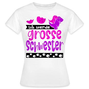 Ich werde grosse Schwester - Bald Schwester - Frauen T-Shirt - Weiß - Vorne - AI Model Female 172 dark (172cm)