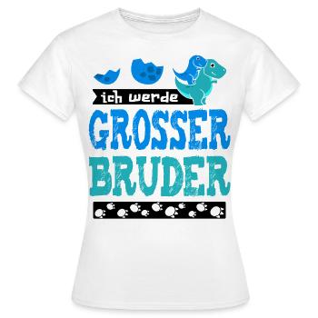 Ich bin bald grosser Bruder - werde großer Bruder - Frauen T-Shirt - Weiß - Vorne - AI Model Female 172 dark (172cm)