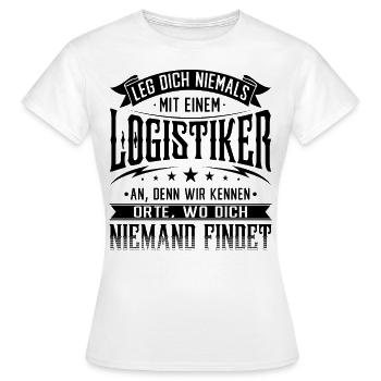 Logistiker Logistik lustiger Spruch Lagerist - Frauen T-Shirt - Weiß - Vorne - AI Model Female 172 dark (172cm)