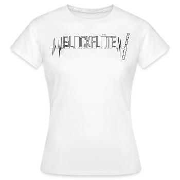 A recorder with heartbeat - Women's T-Shirt - white - Front - AI Model Female 172 dark (172cm)