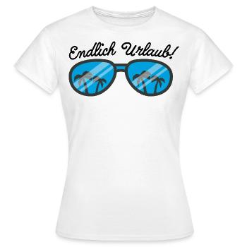Urlaub Endlich Urlaub Spruch - Frauen T-Shirt - Weiß - Vorne - AI Model Female 172 dark (172cm)