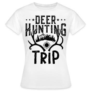 Chasse au cerf Voyage Chasse Chasse Fusil Chasseur - T-shirt Femme - blanc - Devant - AI Model Female 172 dark (172cm)