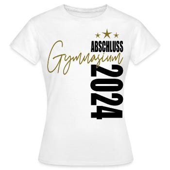 Abschluss Gymnasium 2024 - Frauen T-Shirt - Weiß - Vorne - AI Model Female 172 dark (172cm)