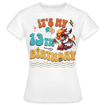 Dragon 13e anniversaire Dragon - T-shirt Femme - blanc - Devant - AI Model Female 172 dark (172cm)