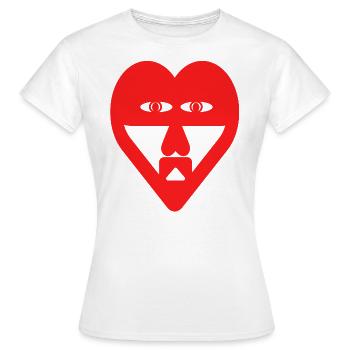 My Heart - Women's T-Shirt - white - Front - AI Model Female 172 dark (172cm)