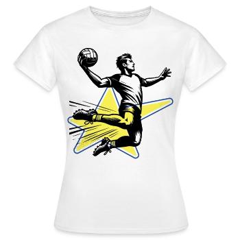 Handball Handballer - Frauen T-Shirt - Weiß - Vorne - AI Model Female 172 dark (172cm)
