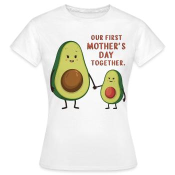 Jolie famille d’avocats pour la fête des mères - T-shirt Femme - blanc - Devant - AI Model Female 172 dark (172cm)