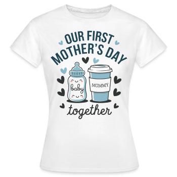 Notre première fête des mères ensemble - T-shirt Femme - blanc - Devant - AI Model Female 172 dark (172cm)