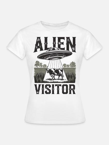 Alien Visitor Shirt - Frauen T-Shirt - Weiß