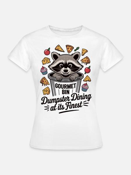 Gourmet Waschbär - Frauen T-Shirt - Weiß