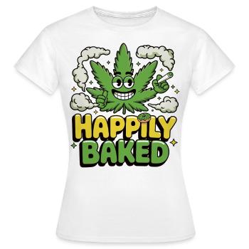 Design stoner avec feuille de cannabis - T-shirt Femme - blanc - Devant - AI Model Female 172 dark (172cm)