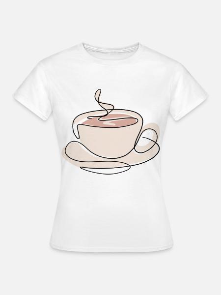 Kaffee Kaffeetasse Kaffeetrinker Kaffeeliebhaber - Frauen T-Shirt - Weiß