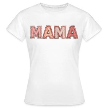 Chemise patchwork de maman pour mamans - T-shirt Femme - blanc - Devant - AI Model Female 172 dark (172cm)