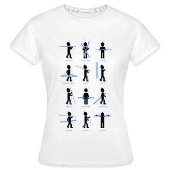 How to carry Skis! Funny Skier Tshirt men women - Frauen T-Shirt - Weiß - Vorne - AI Model Female 172 dark (172cm)