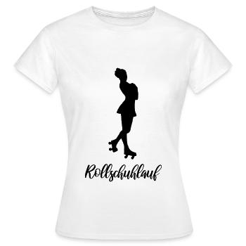 Rollkunstlauf Rollschuhe Pirouette Rollschuhlauf - Frauen T-Shirt - Weiß - Vorne - AI Model Female 172 dark (172cm)