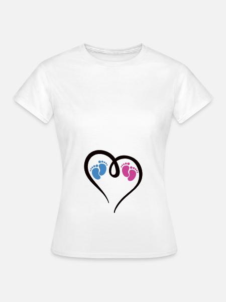 Zwillinge Junge und Mädchen - Frauen T-Shirt - Weiß