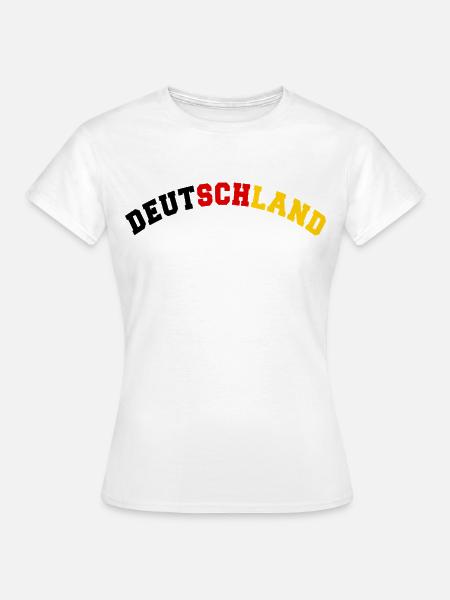 DEUTSCHLAND GERMANY EUROPA DEUTSCHE SPORT FAN - Frauen T-Shirt - Weiß