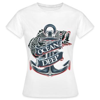 Ancre nautique - T-shirt Femme - blanc - Devant - AI Model Female 172 dark (172cm)