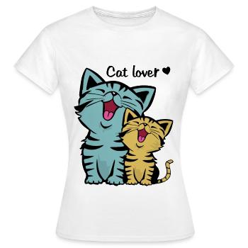 Katzenliebhaber - Frauen T-Shirt - Weiß - Vorne - AI Model Female 172 dark (172cm)