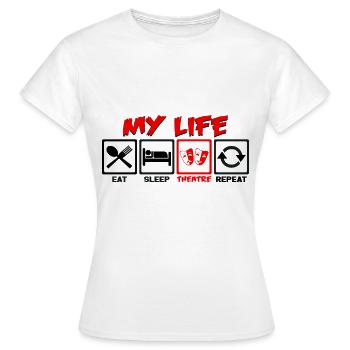 théâtre - T-shirt Femme - blanc - Devant - AI Model Female 172 dark (172cm)