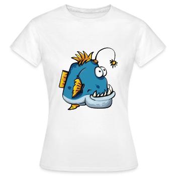 Poisson grenouille poisson de mer profonde - T-shirt Femme - blanc - Devant - AI Model Female 172 dark (172cm)