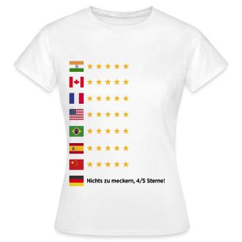 Typique allemand Alman Allemagne commentairesSpruchons - T-shirt Femme - blanc - Devant - AI Model Female 172 dark (172cm)