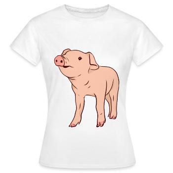 Pig Pig Pig Pig Pig - Women's T-Shirt - white - Front - AI Model Female 172 dark (172cm)