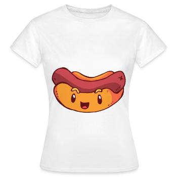 Hot dog - T-shirt Femme - blanc - Devant - AI Model Female 172 dark (172cm)
