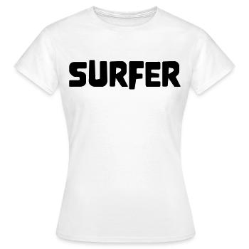 surfeur - T-shirt Femme - blanc - Devant - AI Model Female 172 dark (172cm)