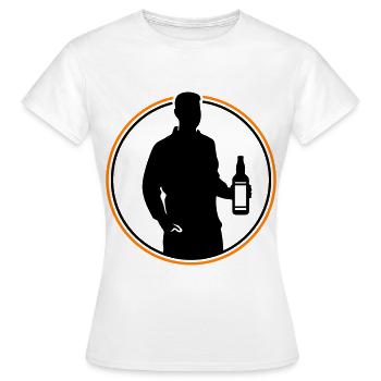 Drinker Silhouette Icon - Women's T-Shirt - white - Front - AI Model Female 172 dark (172cm)