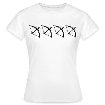 Arc et flèches - T-shirt Femme - blanc - Devant - AI Model Female 172 dark (172cm)
