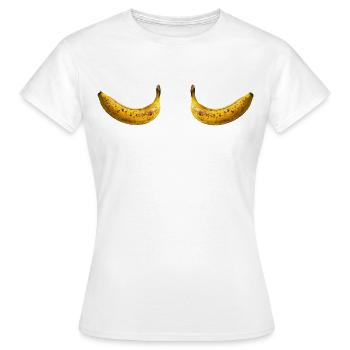 Bananen-T-Shirt - Frauen T-Shirt - Weiß - Vorne - AI Model Female 172 dark (172cm)