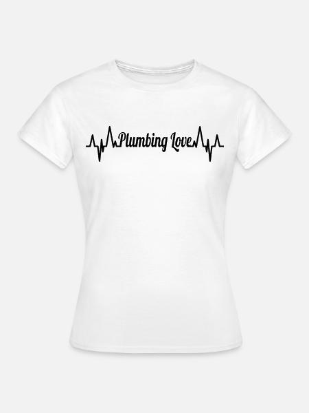 Klempner Herzlinie - Frauen T-Shirt - Weiß